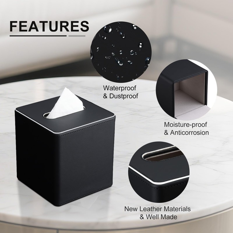 KINGFOM Cube Tissue Box Cover, Decorative Tissue Box Holder for