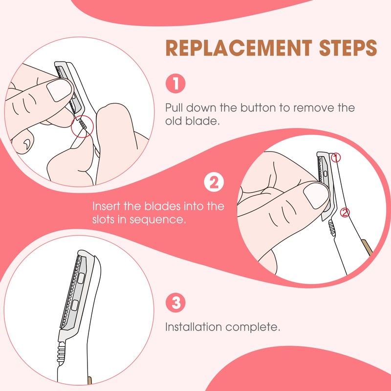 Replacement Blades for Finishing Touch Flawless Dermaplane Glo Facial Exfoliation