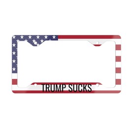 Trump Sucks License Plate Frame Anti-Trump Gift and Fun Car Accessory