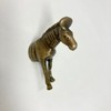 Safari Antique Brass Animal Iron Metal Drawer Knobs (Hook, Zebra)