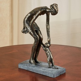 Touch of Class Good Kitty Person and Cat Table Sculpture