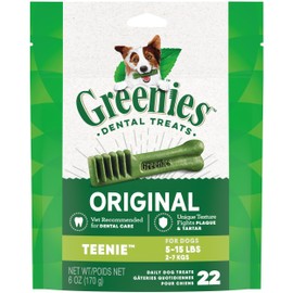 Greenies Original Teenie Dental Dog Treats, 6 oz. Pack (22 Treats)