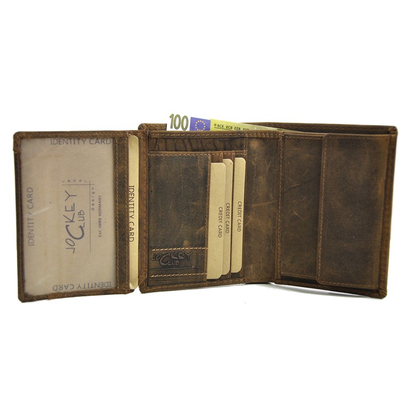 Jockey Club Genuine Leather Wallet with RFID Protection Natural Hunter