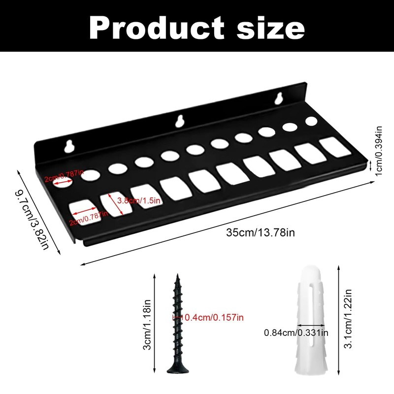 HSUYUN Screwdriver Holder, 21 Holes Pliers Organiser, Carbon Steel Pliers
