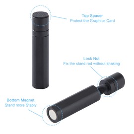 QIMEI-SHOP Graphics Card Brace GPU Support Stand Video Card Holder Bracket Aluminum Height Adjustable 70-110 mm Black