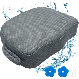 Hot Tub Booster Seat for Adults, 5 Inch Thick Supportive Cushion with Non-Slip Bottom, Weighted for Quick Sink Without Float, Spa Booster Seat for Hot Tub (Including Inflatable), Pool Gray