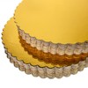 CHERRY 15-Pack 14 inch Sturdy Round Cake Boards, Gold Cardboard