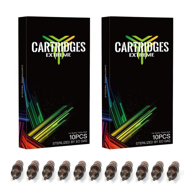 Dragonhawk 20Pcs Extreme Cartridges Disposable Tattoo Needle Standard 11 Round Liner (1211RL)