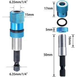Thgtao Drywall Bit, Magnetic Quick Change Bit Holder, Screw Depth Adjustment, 1/4 Inch Hex Shank Drywall Attachment for Cordless Screwdrivers and Hand Drills, Pack of 3