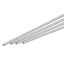 sourcing map 304 Stainless Steel Round Tube 1mm OD 0.2mm Wall Thickness 250mm Length 4 Pcs