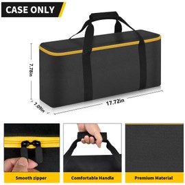 SAIKA Tool Bag for DEWALT ATOMIC 20V MAX/for DOVAMAN/for Worx WX439L/ for GALAX PRO Circular Saw Storage Organizer for Blade, Adapter, Blade Wrench, and Rip Guide（Case Only）