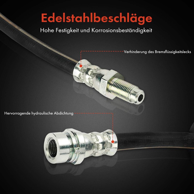 Frankberg 2 x Rear Brake Hose Compatible with Mondeo III