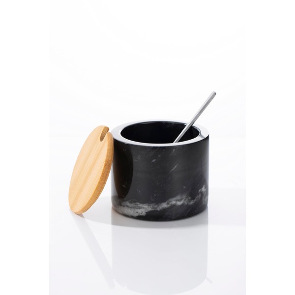 NHKRTE Marble Sugar Bowl with Lid & Spoon, Sugar Container