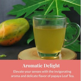 Papaya Organic Dried Papaya Leaves, Papaya Leaf Tea, Herbal Tea, Caffeine Free, 2.6oz