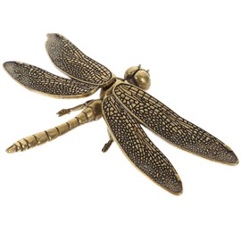 Light House Decorations for Home Mini Brass Dragonfly Figurine Small Vintage Animal Tiny Retro Dragonfly Good Luck Figure Housewarming for DIY Crafts Furniture Handle Decor