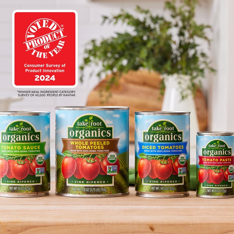 Take Root Organics No Salt Added Canned Organic Tomato Sauce,