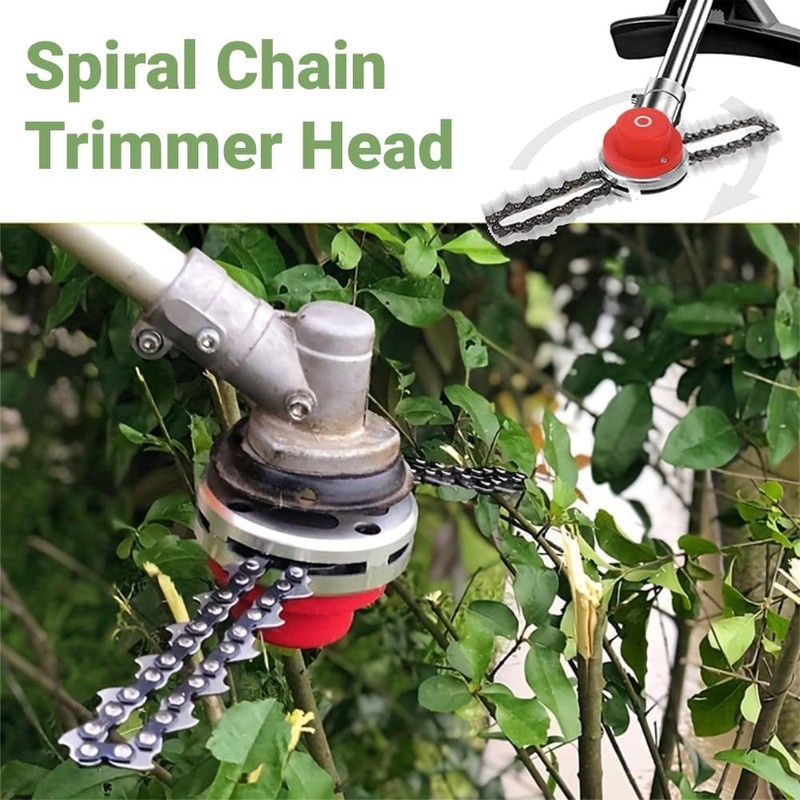 Multifunctional Spiral Chain Trimmer Head Replacement Head Garden Lawn Mower