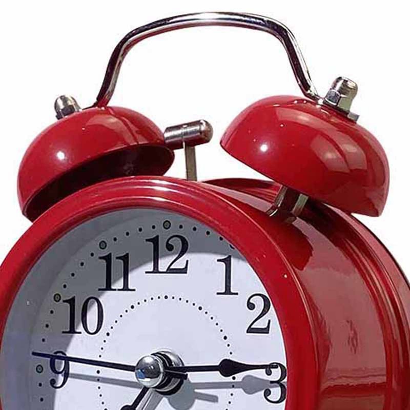 Bedside Alarm Clock, Twin Bell Alarm Clock Soft Backlight Intuitive