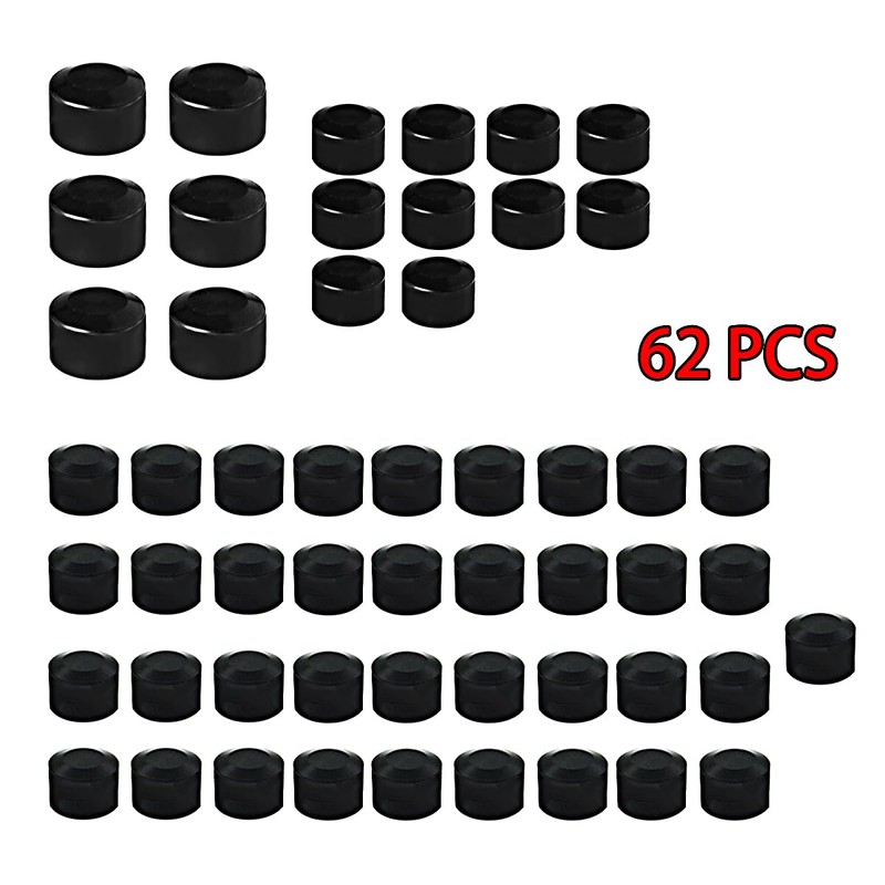 Motorcycle Bolt Covers Head Bolt Toppers Caps Black Kit for