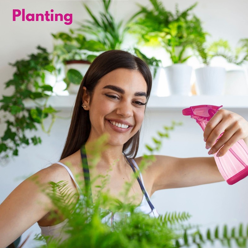 DilaBee Plastic Spray Bottles - 12oz (3 Pack) Water Spray