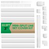 Plusluck 3" 22.5Ft Mini Split Line Set Cover, PVC Ductless