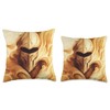 Medieval Fantasy Knight Helmet Throw Pillow