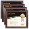 Memory Island 8.5x11 Document frames,Real Glass Fronts, 4 Pack Certificate