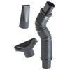 FlexForm Hose Kit – Flexible 2 1/2 Hose - Shop Vac Accessories 2 ½ Inch – Kit Includes 2-1/2" ID Flex Plastic Hose (12"-36"), Hose End Adapters, Narrow & Wide Nozzle Tool - Dust Collection Fittings