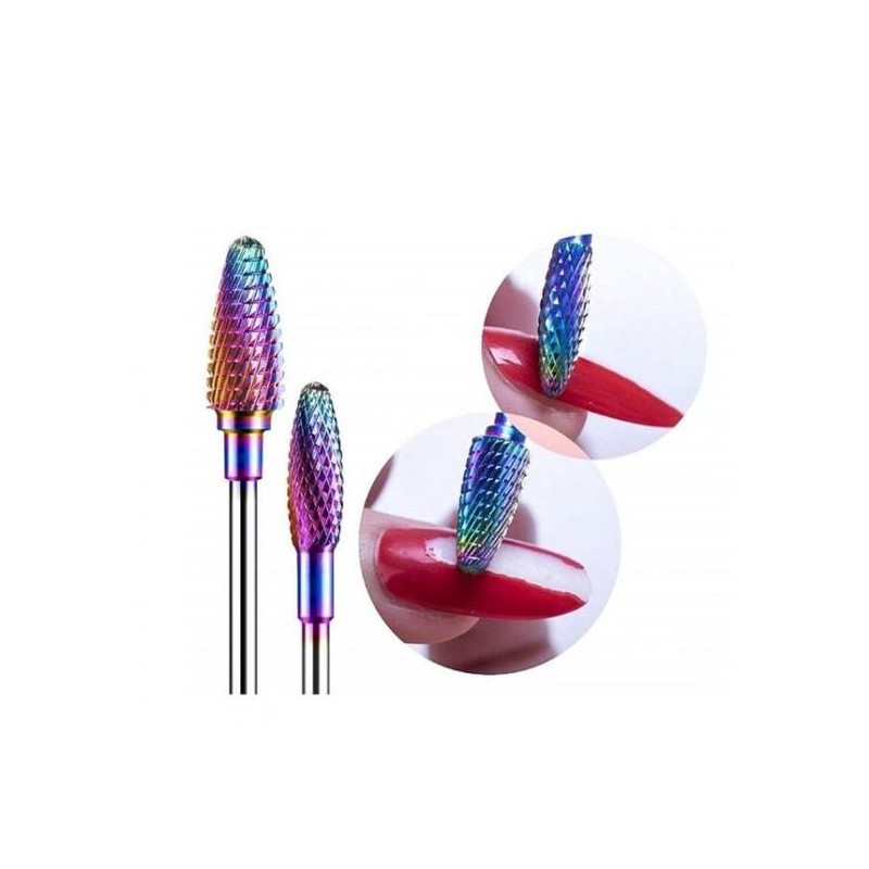 etc [Household] DIAMOND Touch Cylinder Rainbow Nail Drill Bit 2PCS