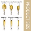 Ruidee 6 Pcs Countersink Drill Bits Set Hex Shank Wood