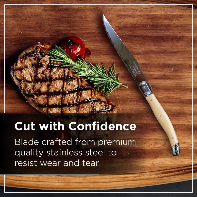 Wrenbury Laguiole Steak Knives Set of 6 Stainless Steel –