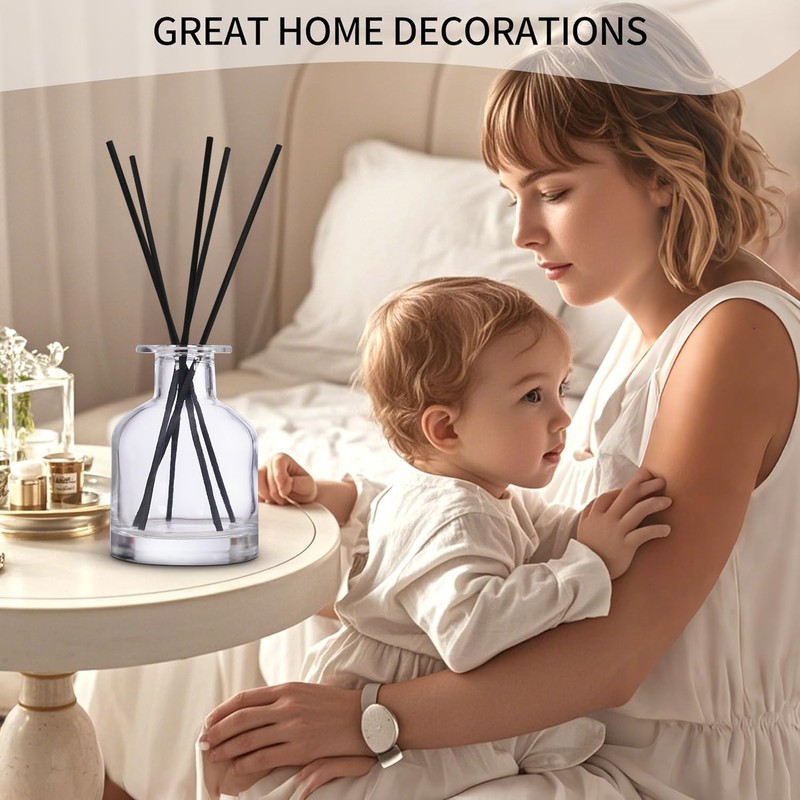 4 Pack Perfume Reed Diffuser Bottle,Empty Big Belly Aromatherapy Essential