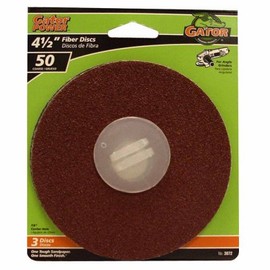 Gator 3072 Fiber Discs, Aluminum Oxide, 50-Grit, 4.5 x 7/8 In., 3-Pk. - Quantity 5