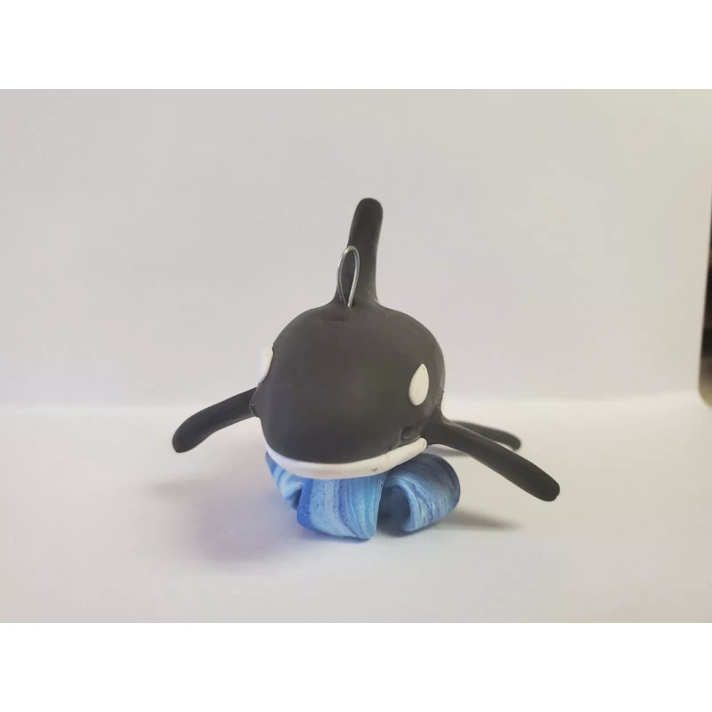 Celtic Forest Clay ORCA Christmas Ornament HAND MADE Polymer Clay