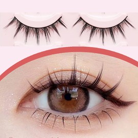 GXGM Mink False Eyelashes Natural Wispy Eyelashes Soft Faux Mink Eyelashes Fluffy False Eyelashes