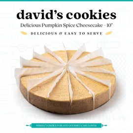 David’s Cookies Cheesecakes – Creamy, Classic Bakery Dessert Perfect for Any Occasion – Great Gift Idea for Women, Men, and Kids for Delivery – Pumpkin (10", 14 pcs)