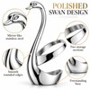 Elegant Swan Spoon and Fork Holder, Decorative Metal Cutlery Organizer