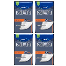 Tena Level 3 Guard for Men, Super Absorbency Incontinence Protector (4 Pack of 64 Count)