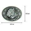 CTM Hebilla De Cinturón Western Vaquero Flor Rosa Para Unisex