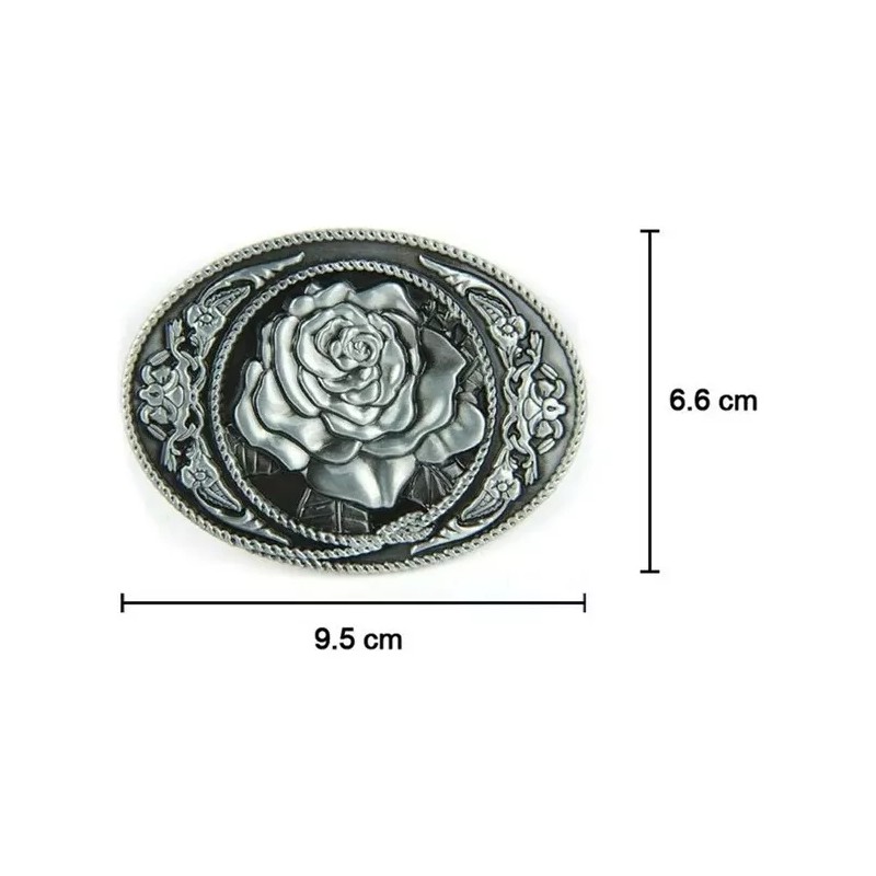 CTM Hebilla De Cinturón Western Vaquero Flor Rosa Para Unisex