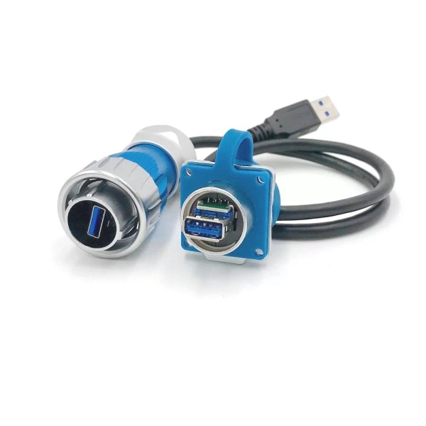 CNLINKO USB 3.0 Circular Male Plug & Female Socket Connector