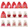 TUPARKA 15 Pcs Heart Love Shaped Drawstring Gift Bags for