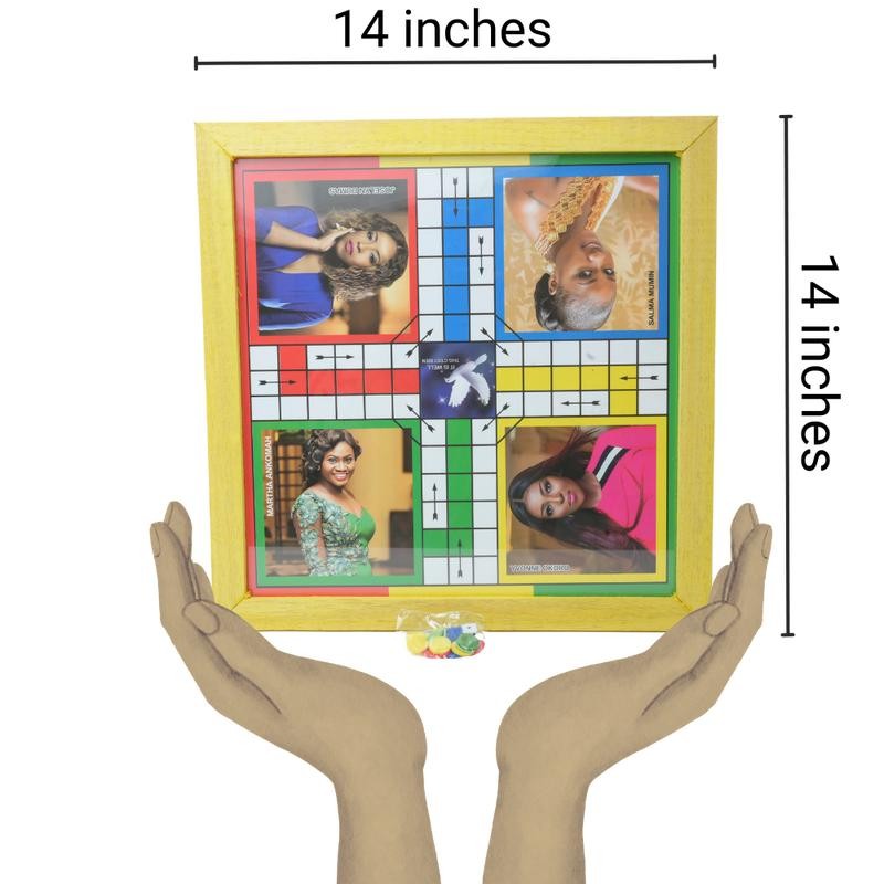 Ludo Board Game | Ludu | Ludi | 14x14in Wood