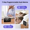 Dekala LED Digital Alarm Clock with Double Alarms, Temperature &