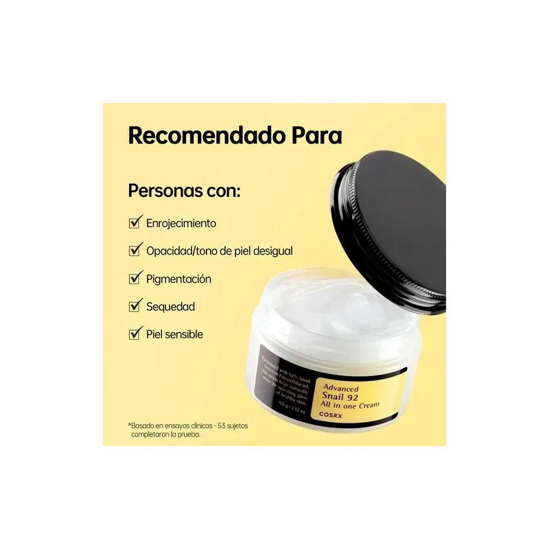 COSRX Advanced Snail 92 Crema Facial Todo en Uno 100g