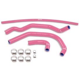 PIT66 Silicone Radiator Hose Kit Compatible with Yamaha Banshee 350 YFZ350 1987-2006 Pink
