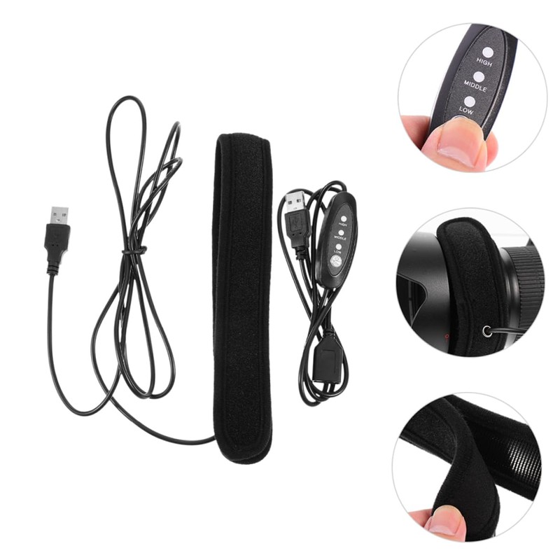 TEHAUX 1set USB Lens Heater Strip Multi-Function Dew Remover Warmer
