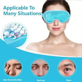 Eye Mask Cooling Glasses Reusable Cooling Eye Mask for Dark Circles, Swollen, Eye Fatigue, Migraines, Sinus Pain, Hot Cold Therapy, Swollen Eyes