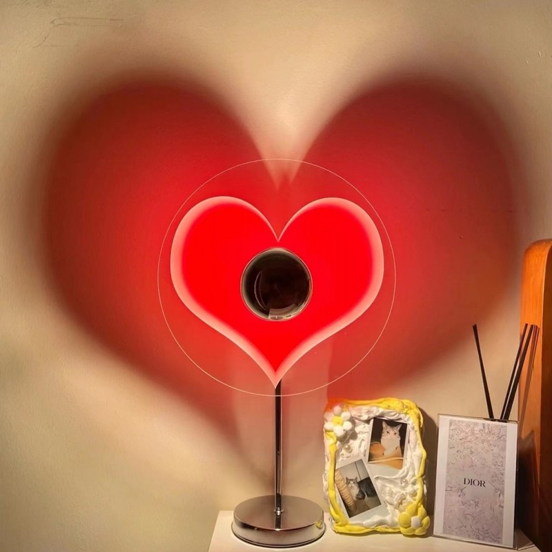 Love Heart Table Lamp Love Projection Lamp Heart Shaped LED