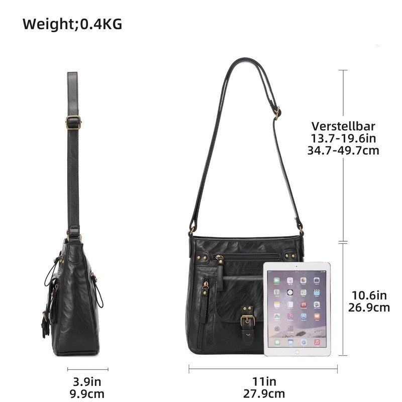 KL928 Crossbody Bags for Women, Multi Pocket Shoulder Bags, Medium